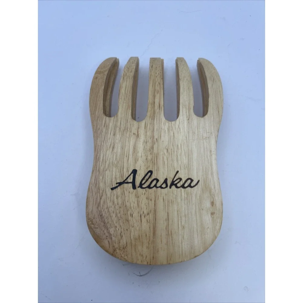 Salad and Pasta Server Set Bear Paw Alaska Souvenir